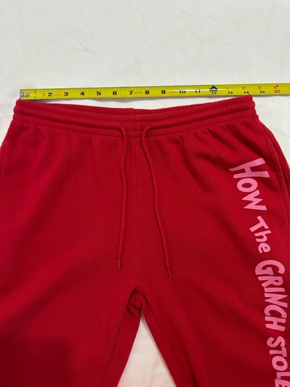 DR SEUSS GRINCH RED CHRISTMAS JOGGER SWEATPANTS WOMENS MEDIUM FLEECE - Picture 5 of 9